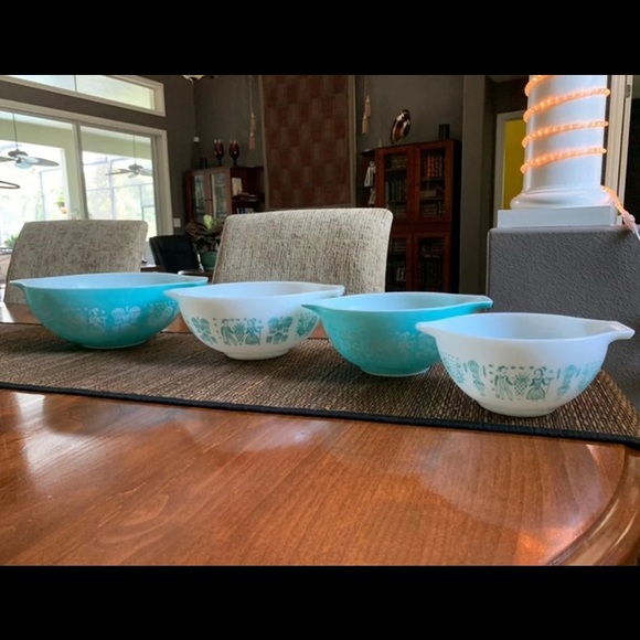 Pyrex Ammish buttrrprint Cinderell mixing Bowl Set - Picture 2 of 12